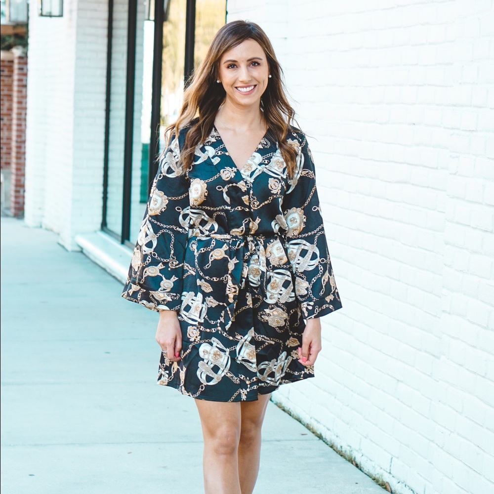 Silky Satin Dress with sash